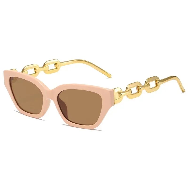 Fashion Small Cat Eye Sunglasses Women Trending Product 2024 Luxury Brand Cateye Chain Leg Sun Glasses Ladies Black Shades UV400 - Image 6
