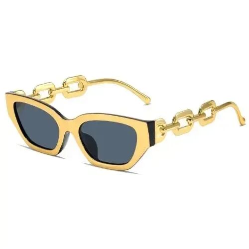 Fashion Small Cat Eye Sunglasses Women Trending Product 2024 Luxury Brand Cateye Chain Leg Sun Glasses Ladies Black Shades UV400 - Image 13
