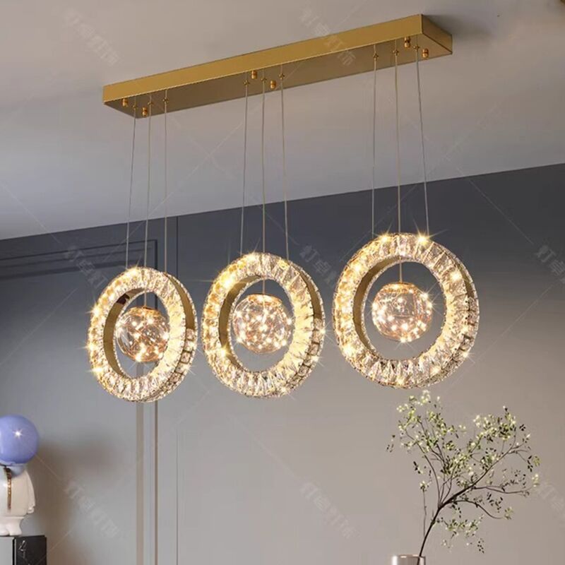 home decorationPendant lights, luxury crystal living room chandelier, dining room Pendant lamp, ceiling light, indoor lighting - Image 2